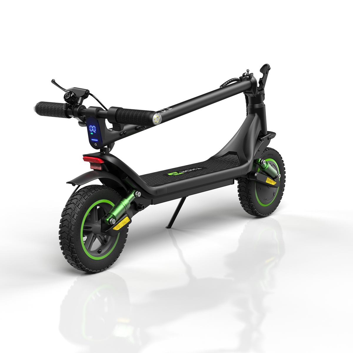 THOR GT electric scooter folded, rear view