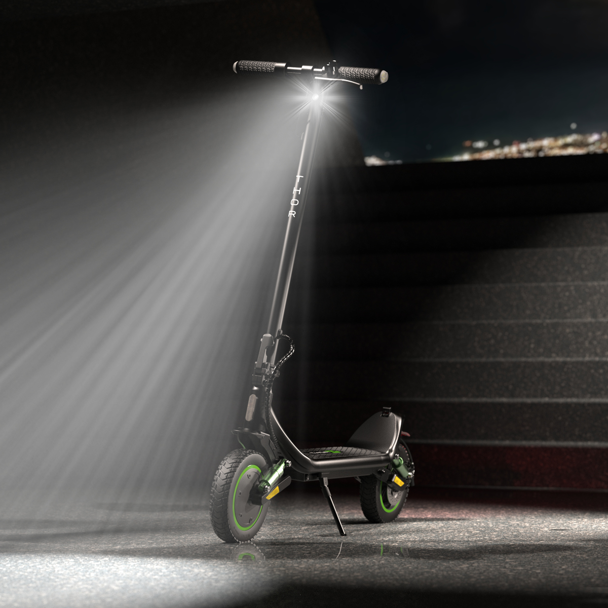 THOR GT electric scooter out on a ride